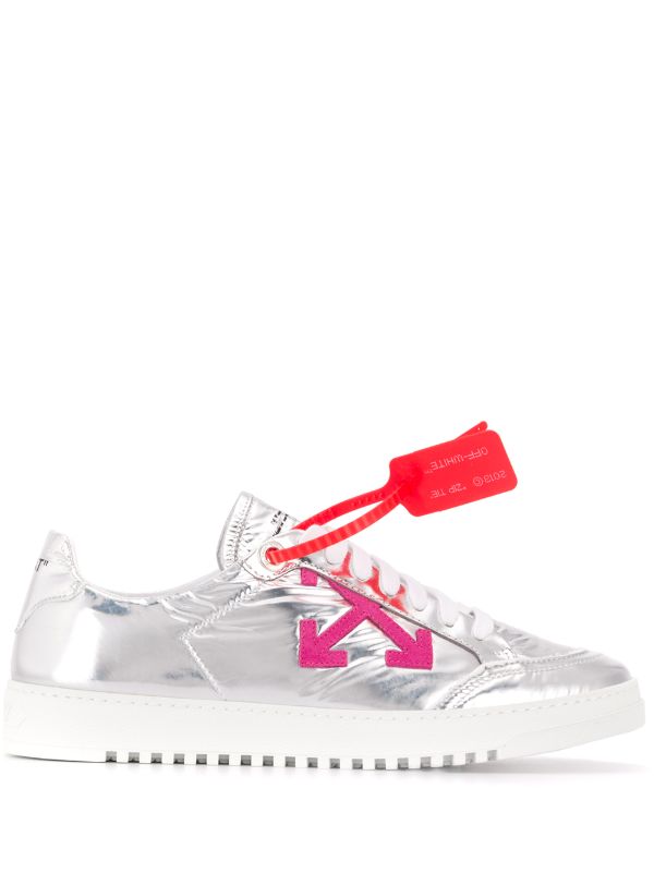 off white shoes silver