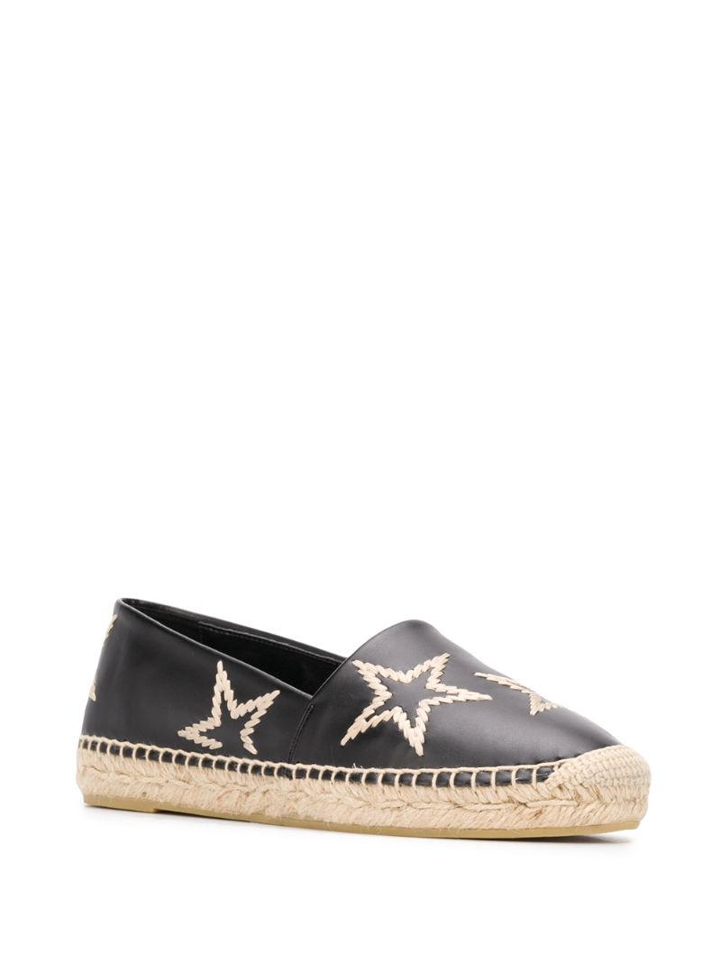 Shop Stella Mccartney Star Detail Espadrilles In Black