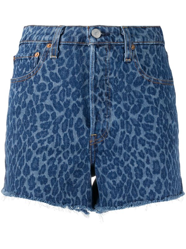 levi's leopard shorts