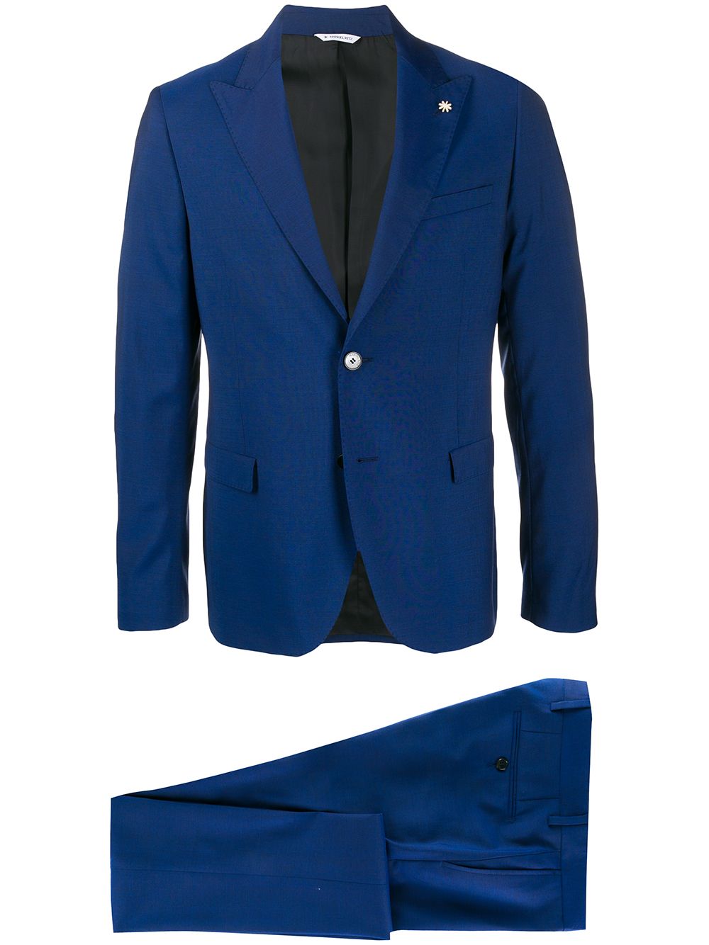 Manuel Ritz Slim-fit Two-piece Suit In Blue