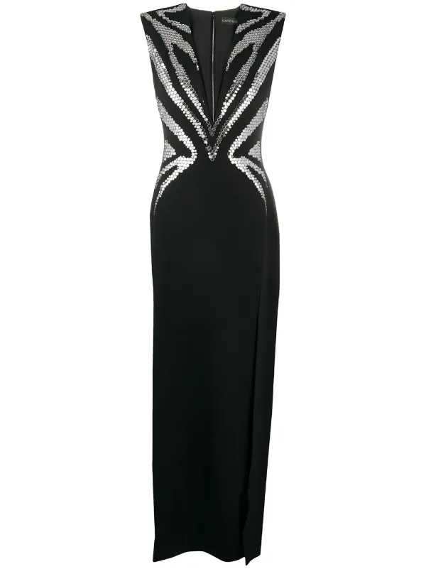 david koma black and white dress