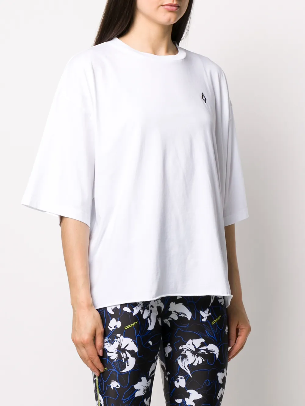 Marcelo Burlon County of Milan T-shirt met bloemenprint Wit