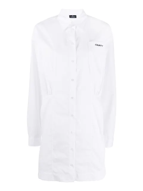 COUNTY OF MILAN logo embroidered shirt dress