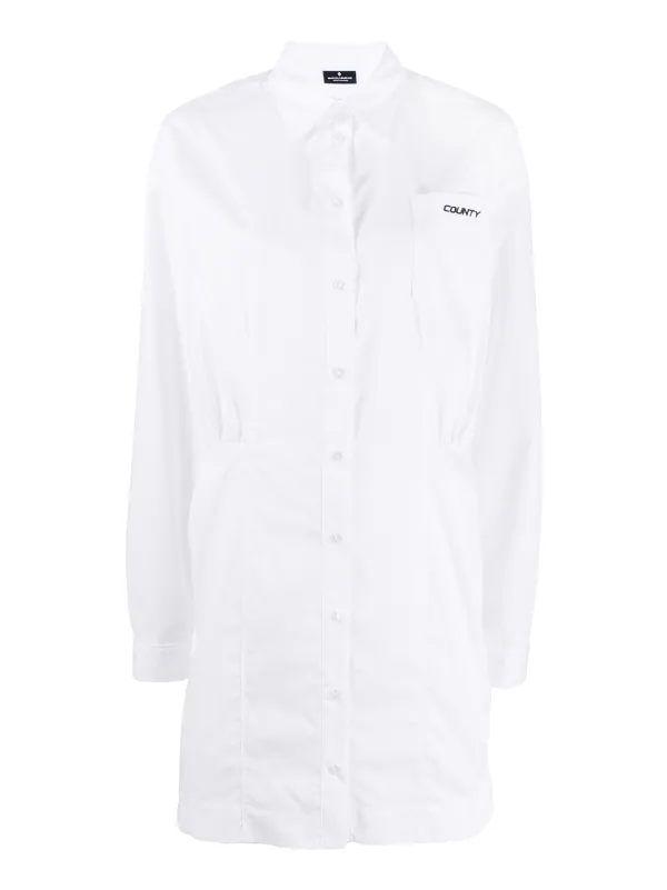 green emerald velvet dress Miss Circle Women's Jamila White Shirt Mini Dress with Embroidered Waist Detail