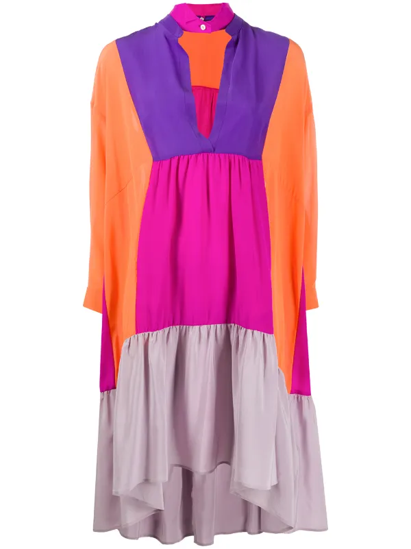 colour block tunic dress