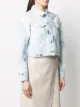 Off-White bleached cropped denim jacket
