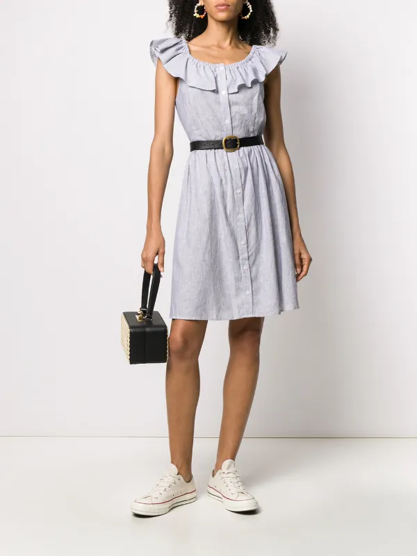 michael kors shirt dress silver