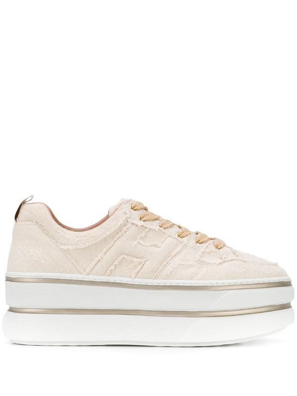 tan platform trainers