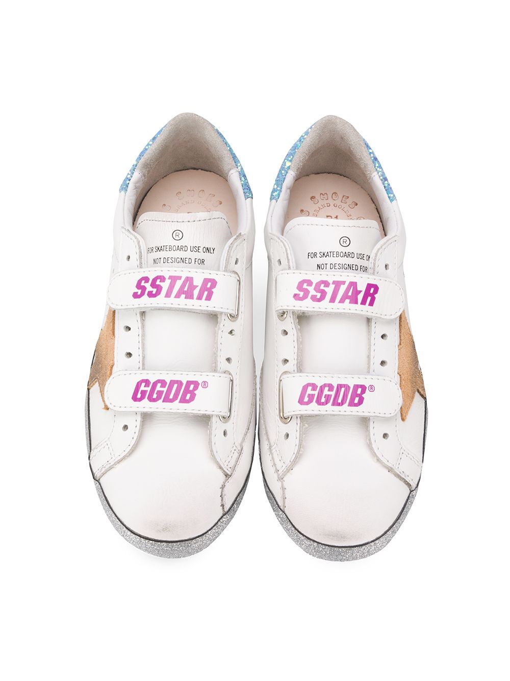 фото Golden goose kids кроссовки superstar на липучках