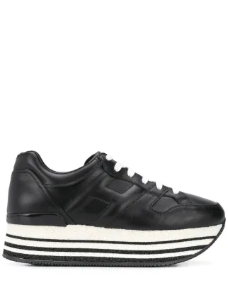 hogan white platform trainers