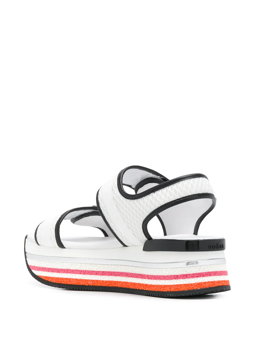 Hogan H222 platform mesh sandals White