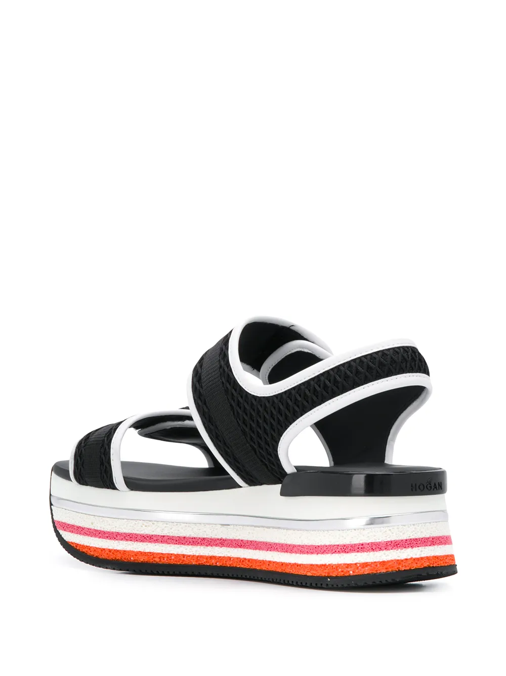 Hogan H222 sandalen met plateauzool Zwart