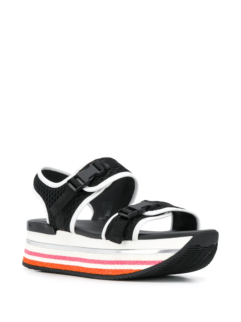 Hogan H222 sandalen met plateauzool Zwart
