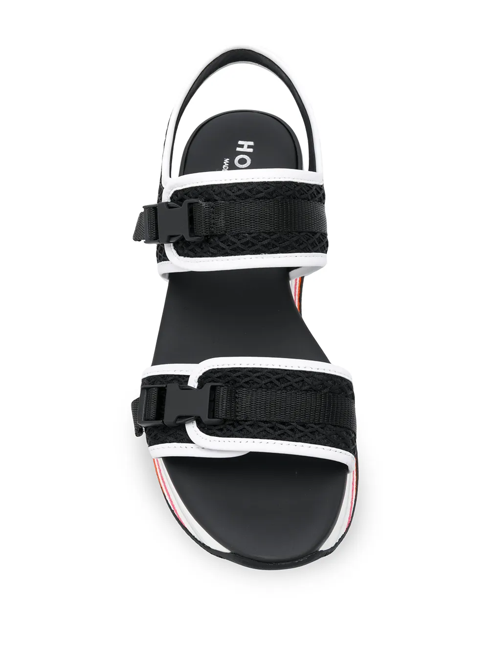 Hogan H222 sandalen met plateauzool Zwart