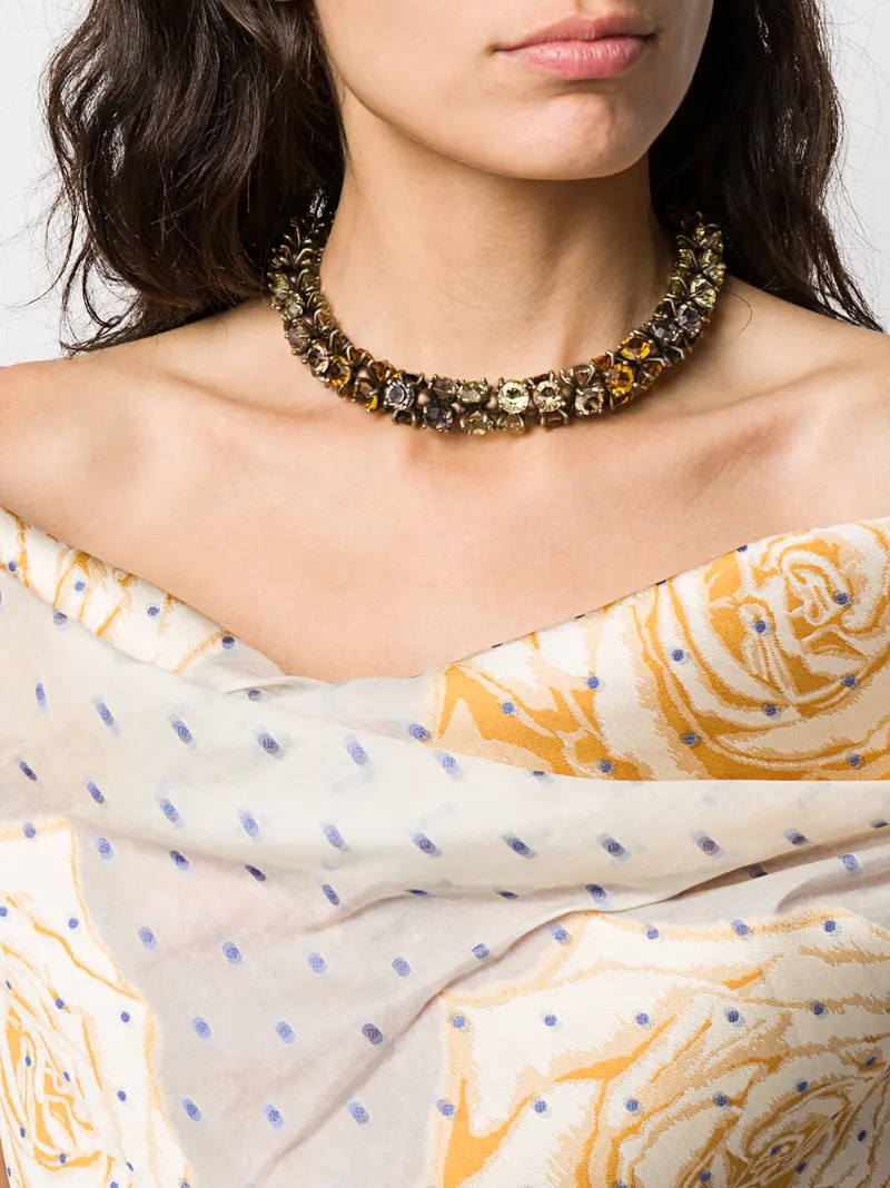 crystal-embellished choker