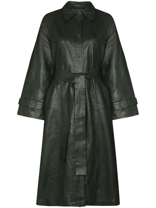 green belted coat