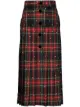 Image 1 of Miu Miu pleated tartan midi skirt
