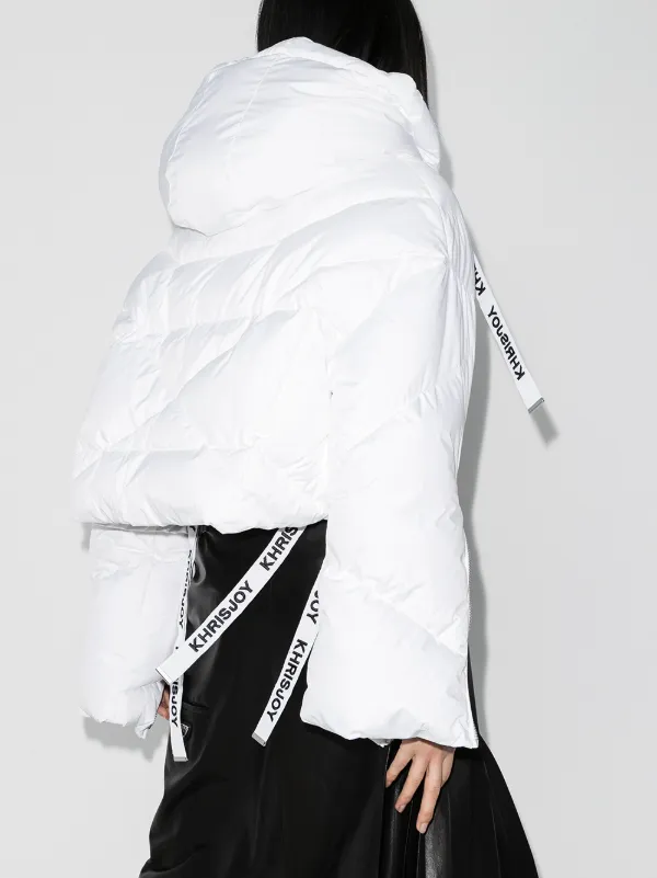 white puffer coat cropped