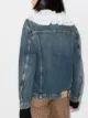 Miu Miu lace-trim denim jacket