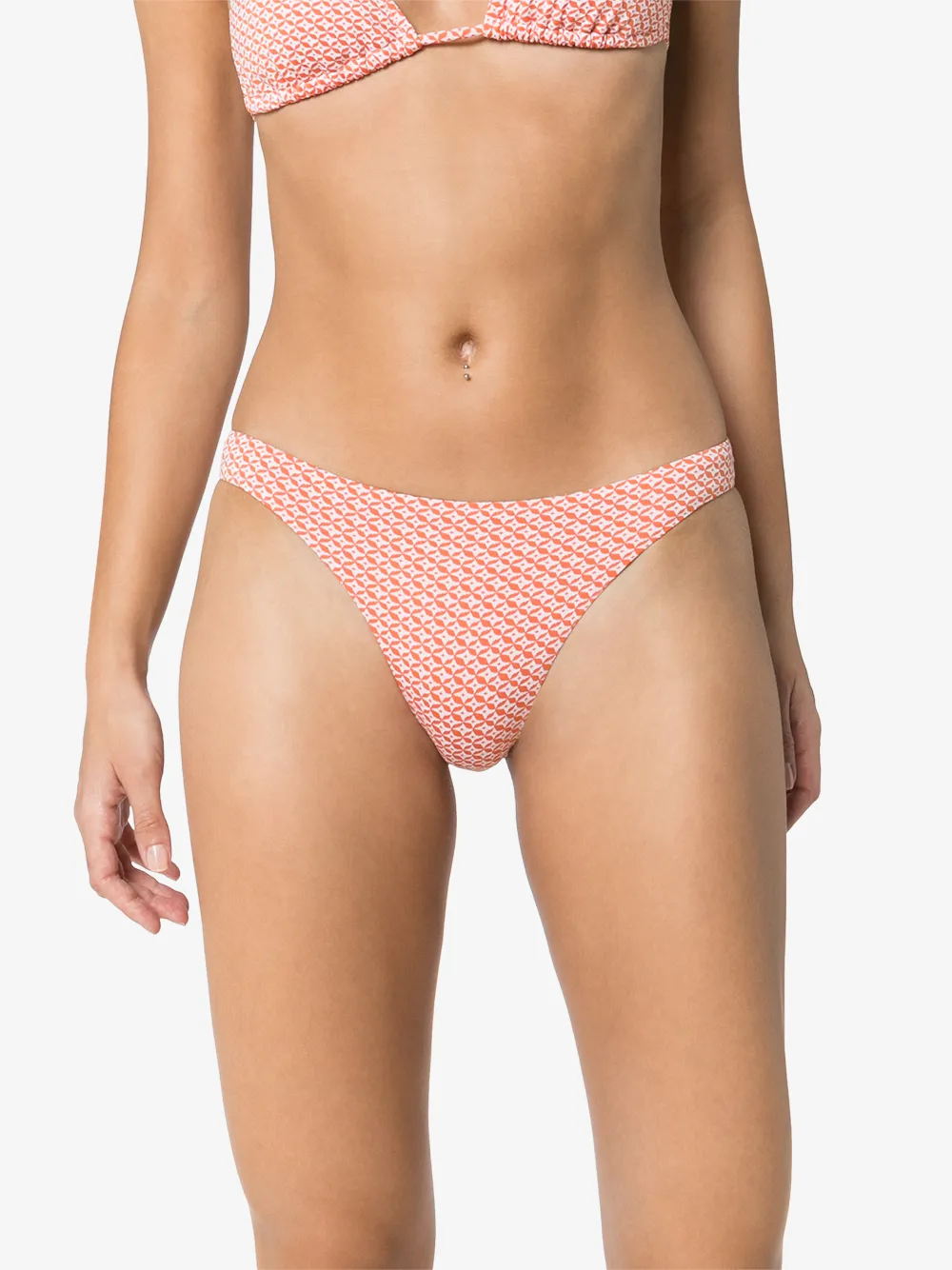 Melissa Odabash Bikinislip met rits - Oranje
