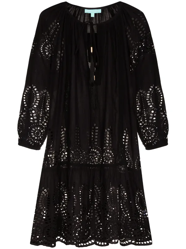 black embroidery anglaise dress