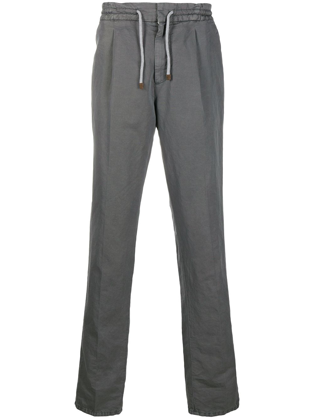 Brunello Cucinelli Pleated Drawstring Trousers In 灰色
