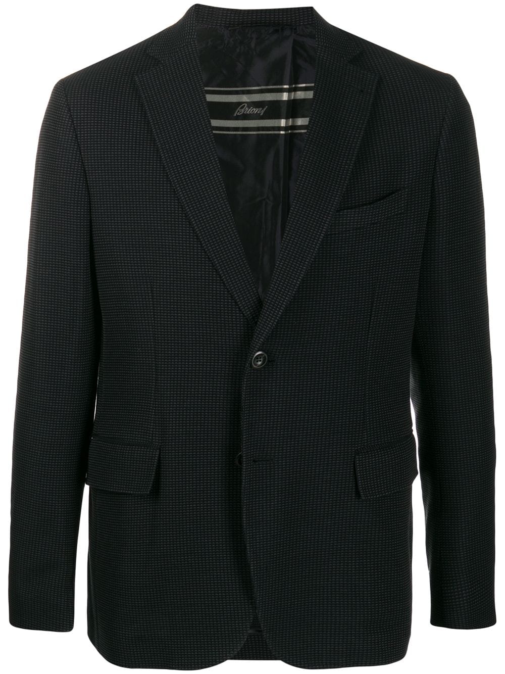 Brioni Textured Blazer In Black