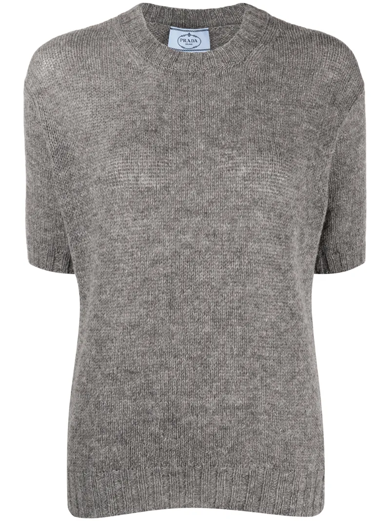 PRADA CREW NECK SHORT-SLEEVE JUMPER