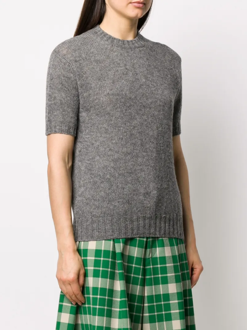 PRADA CREW NECK SHORT-SLEEVE JUMPER