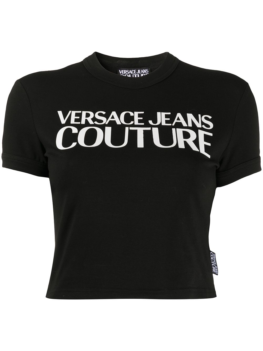 фото Versace jeans couture укороченная футболка с логотипом