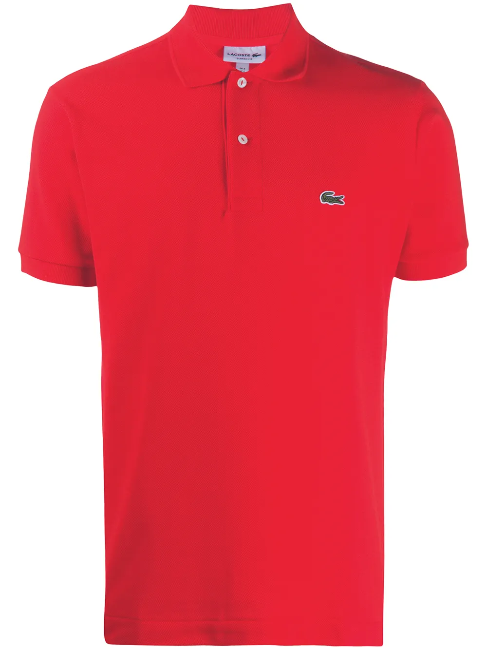 Lacoste Short Sleeve Pique Original Fit Polo Shirt In Red