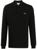Lacoste logo patch polo shirt - Black