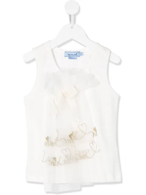 Mi Mi Sol top sans manches à broderies