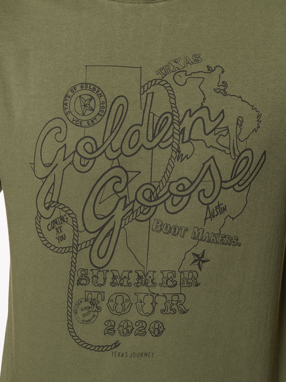 фото Golden goose golden tour print t-shirt