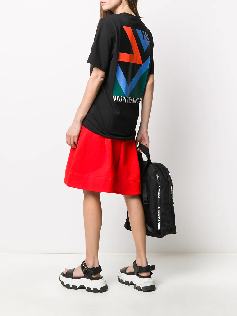 фото Y-3 high-waisted wide-leg shorts