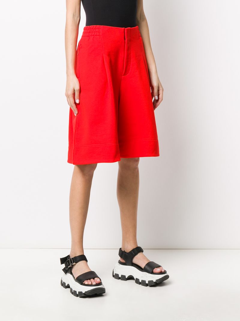 Shop Y-3 Weite Shorts Mit Hohem Bund In Red