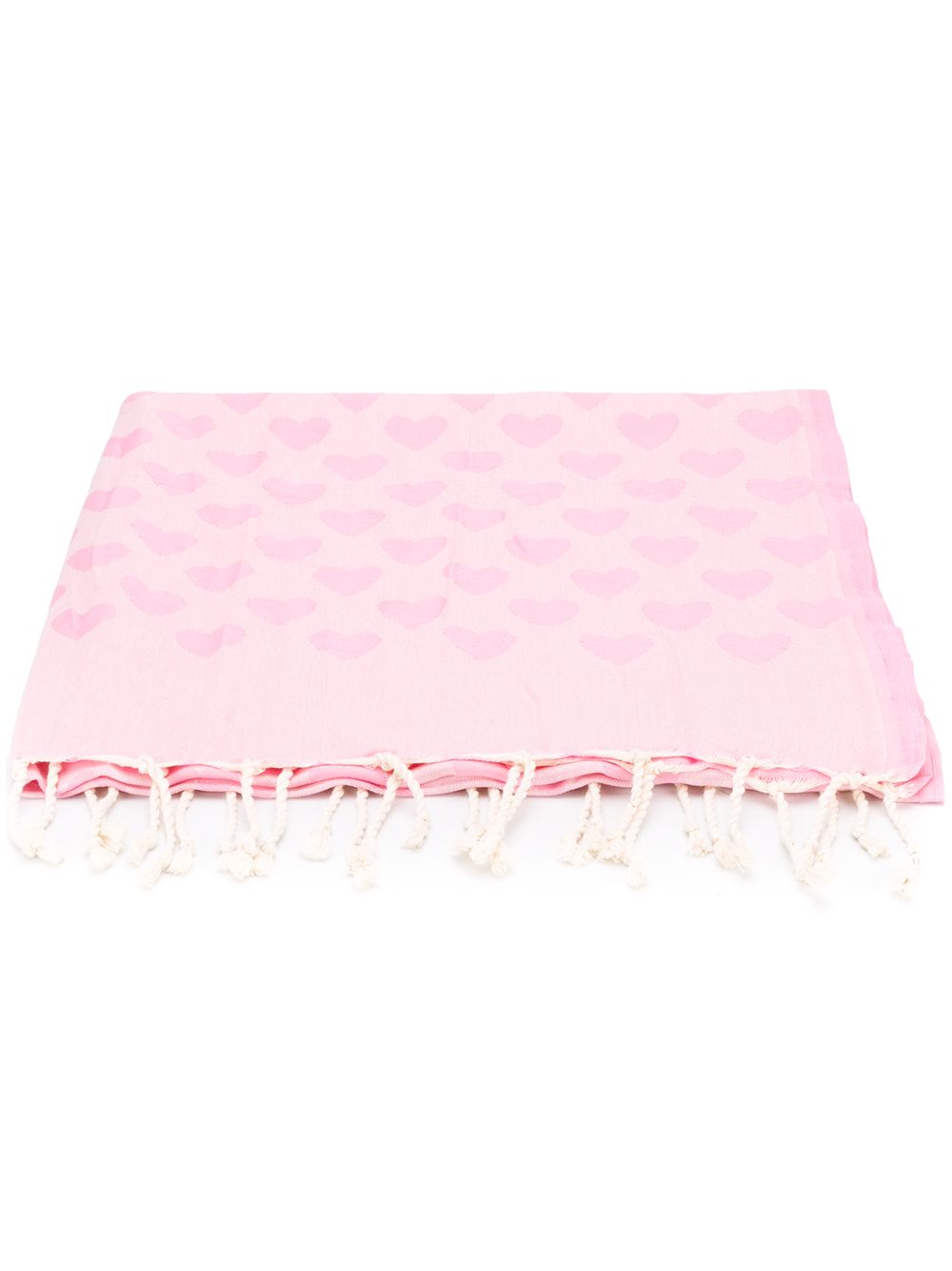 фото Mc2 saint barth heart print fringed towel