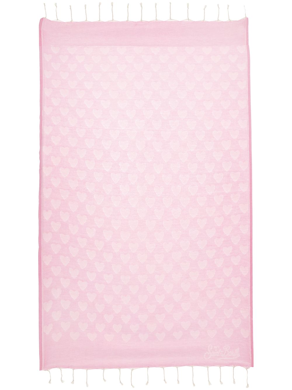 фото Mc2 saint barth heart print fringed towel