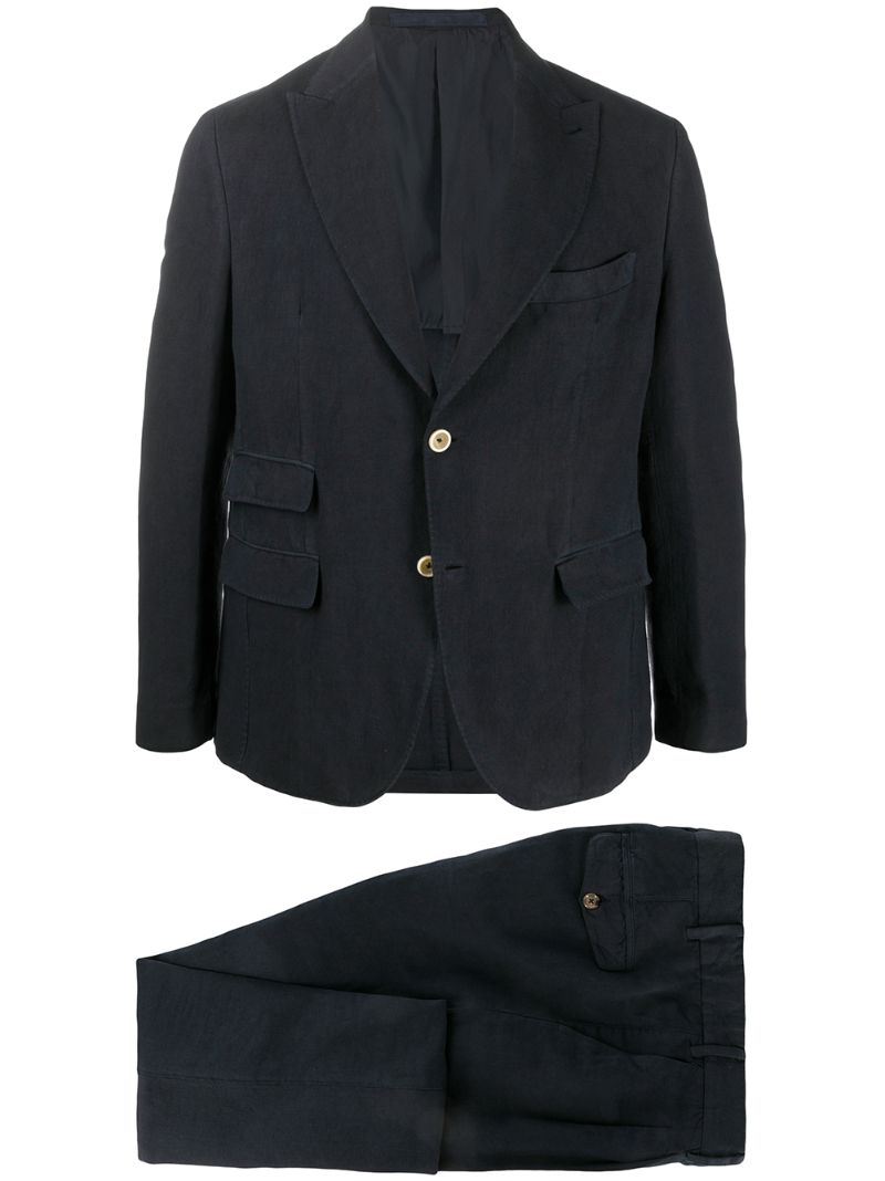 Eleventy Single-breasted Two-piece Suit In Blue