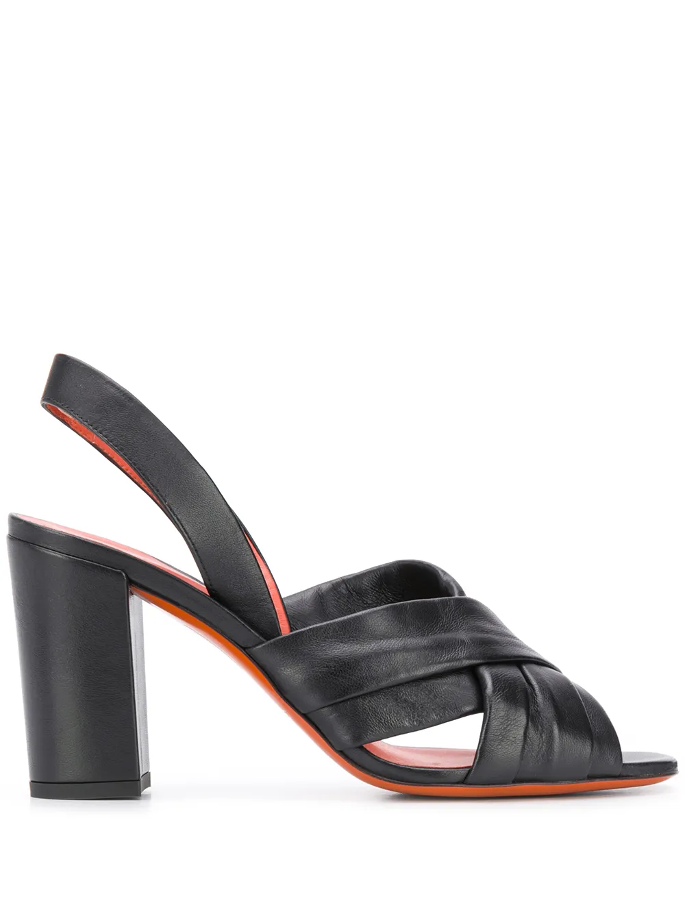 

Santoni sandalias con tacón grueso - Negro