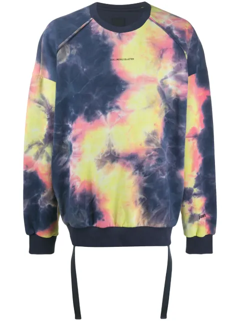 Juun.J crew neck tie dye sweatshirt