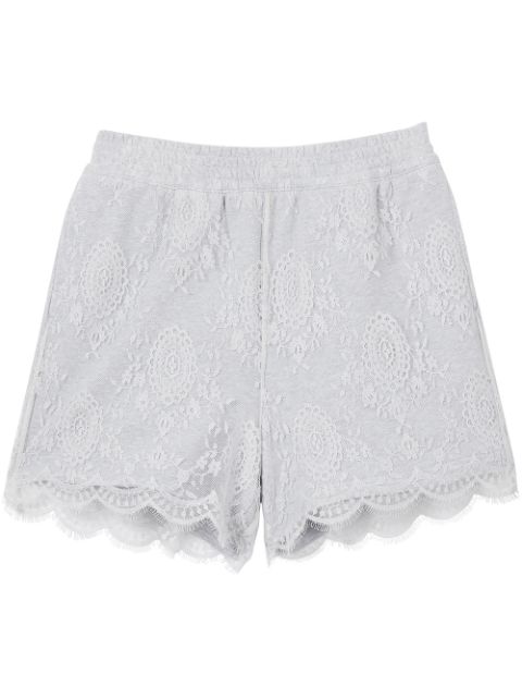 burberry drawstring shorts with lace overlay