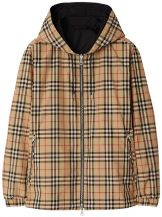 ヴィンテージ チェック フード ベルト reversibl Burberry Reversible Vintage Check Jacket | Neutrals