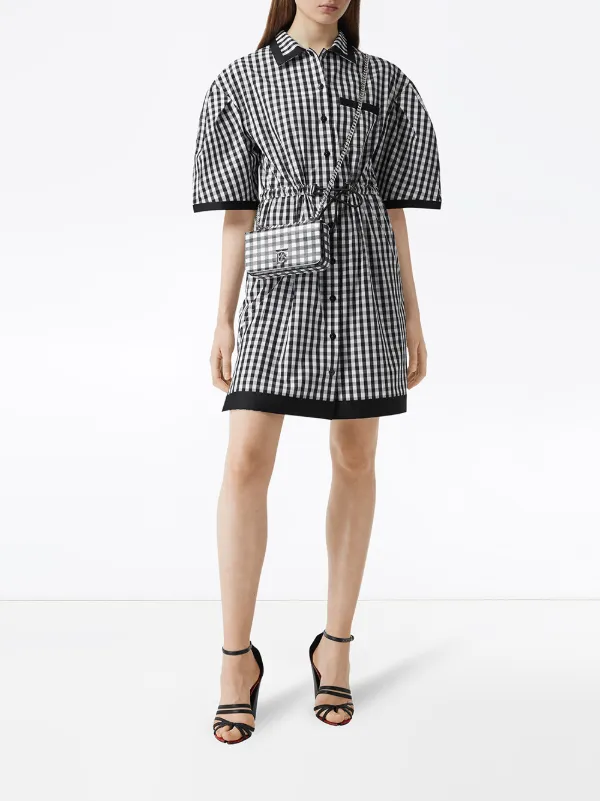 gingham shirt dress