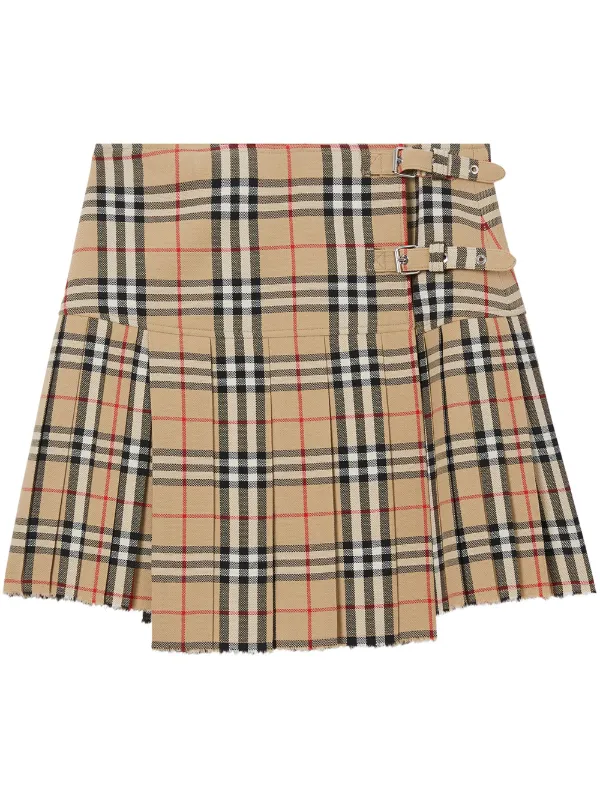 Shop Burberry Vintage Check kilt with Express Delivery -