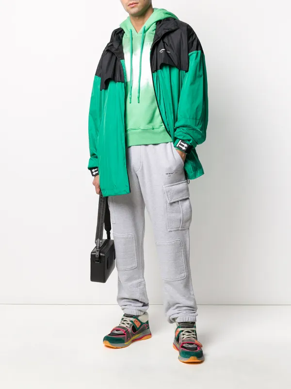 Off White Tie Dye Effect Hoodie Off White Tie Dye Effect Hoodie