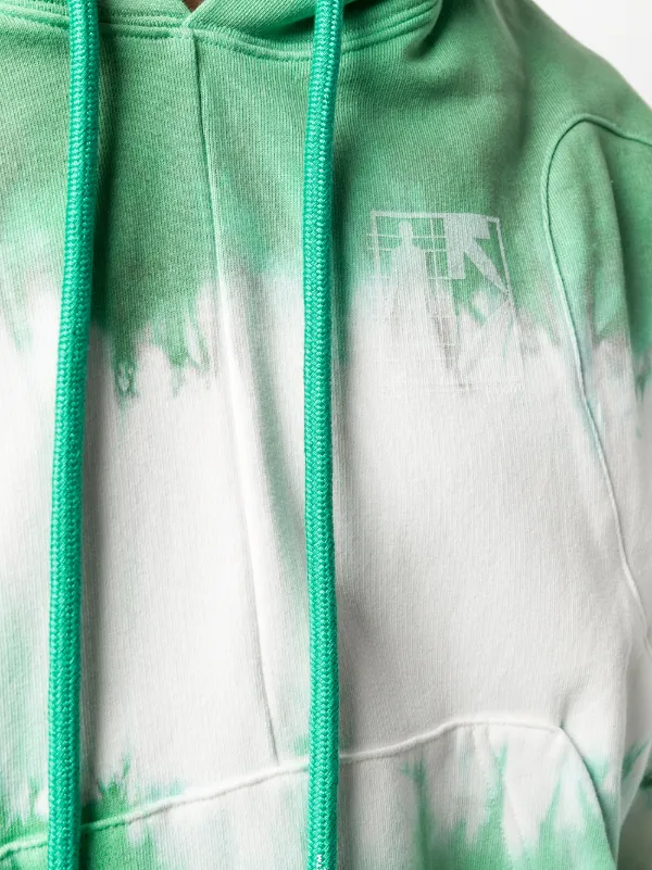 Off White Tie Dye Effect Hoodie Off White Tie Dye Effect Hoodie