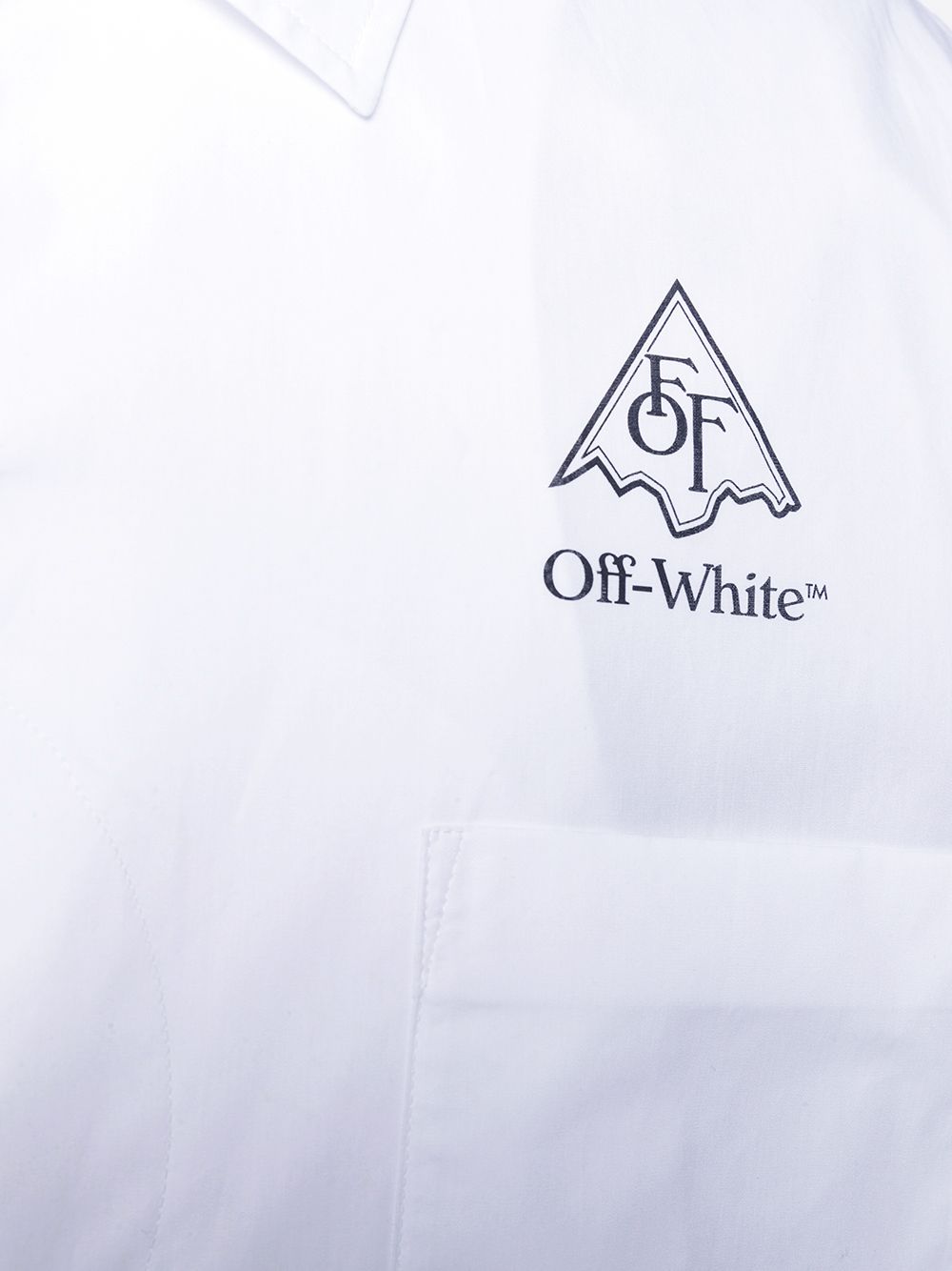 фото Off-white рубашка с графичным принтом и карманами