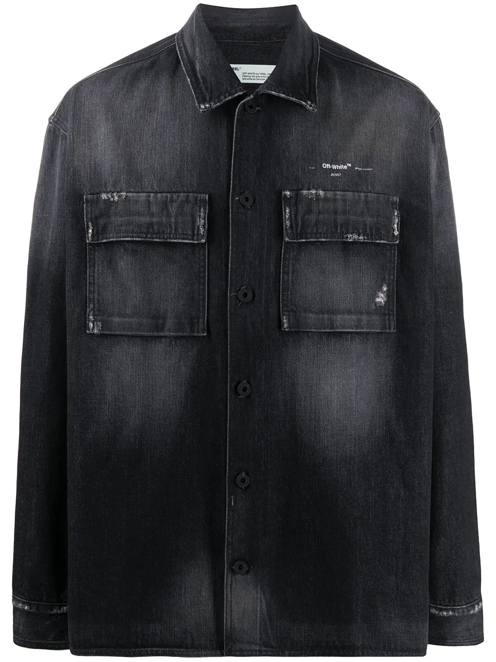 black denim oversized shirt