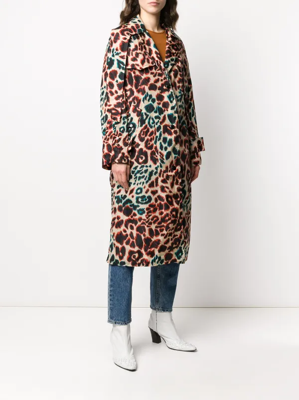 moncler leopard print coat
